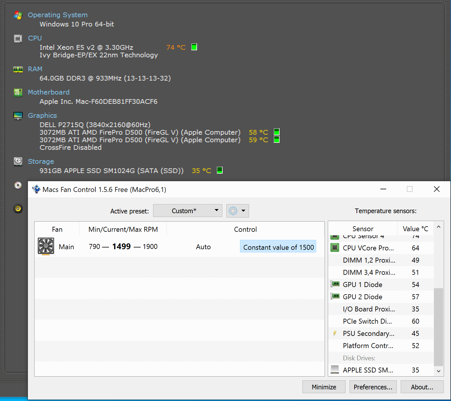 optimum macs fan control settings