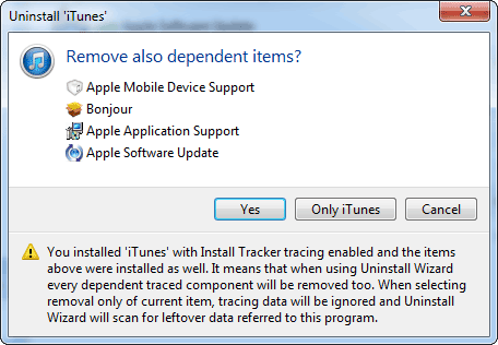 remove itunes software